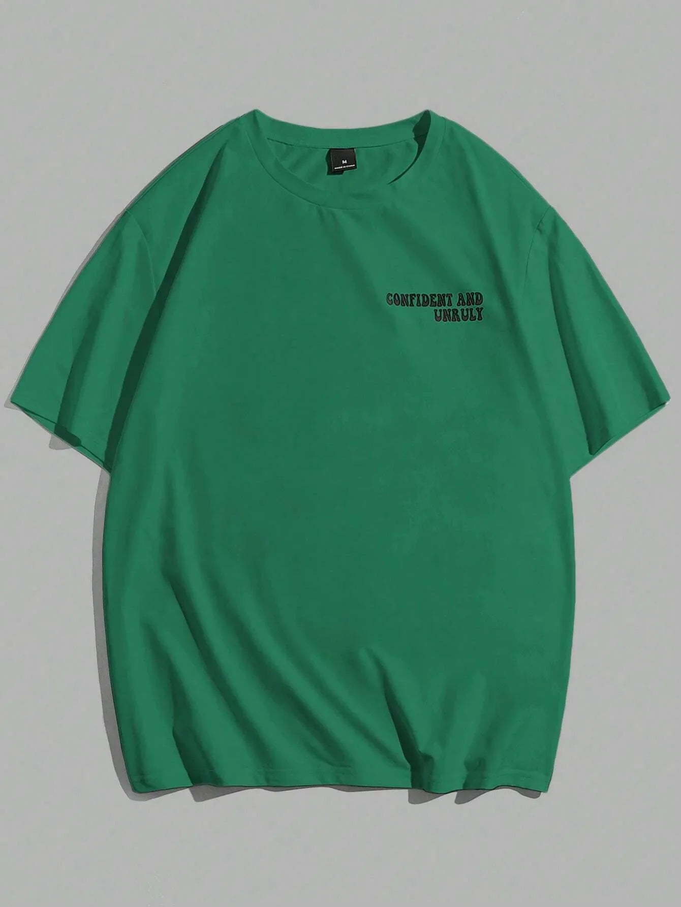 Confident And Unruly Attitude Determines Direction Men T Shirt Cotton Shirt Street Loose T-Shirts Summer Breathable Short Sleeve