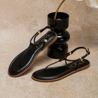 CHCH Women's Flat Sandals Summer Minimalist Toe Beach Shoes Vacation Outdoor