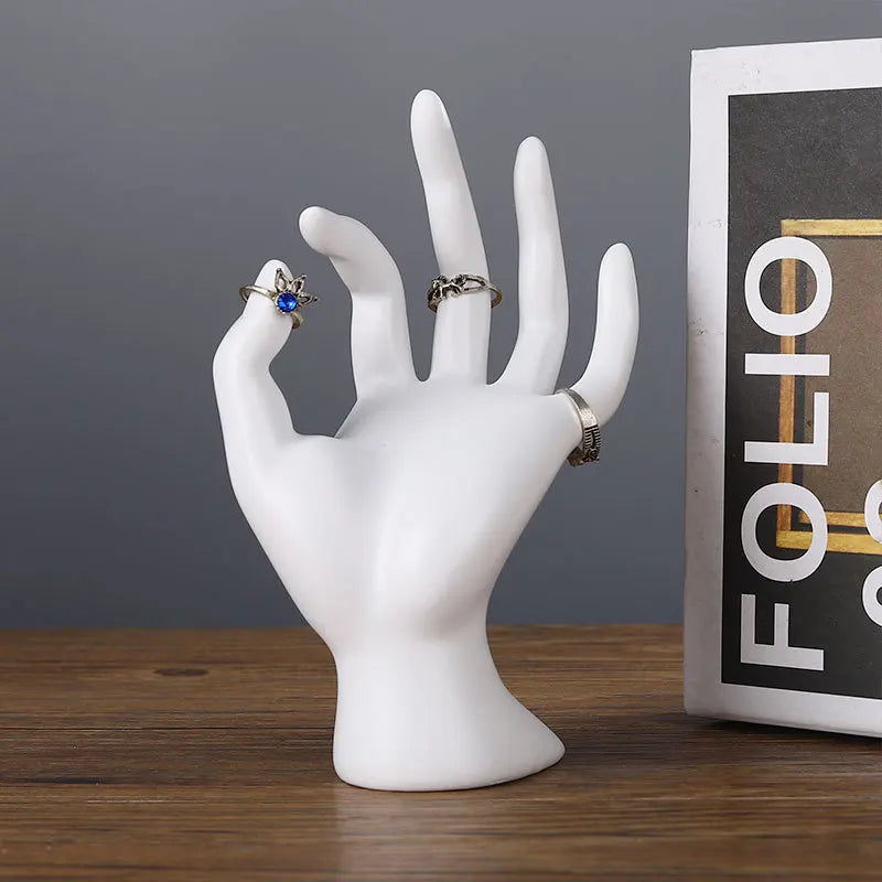 Fahsion Jewelry Display Hand Model Anklet Watch Bracelet Display Stand Sketch Decoration Art Photo Ring Organizer