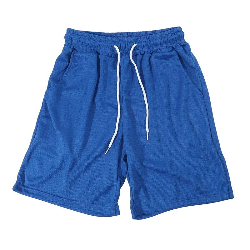 New Summer Men Short Mesh Gym Bodybuilding Casual Loose Shorts Outdoors Fitness Beach Short Pants Male Brand Sweatpants