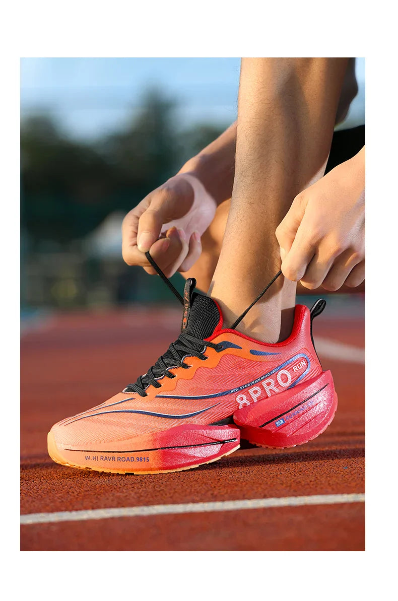 NEW Sports Running Shoes Men Marathon Breathable Comfortable Women Athletic Training Outdoor Sneakers Air Cushion Carbon Plate