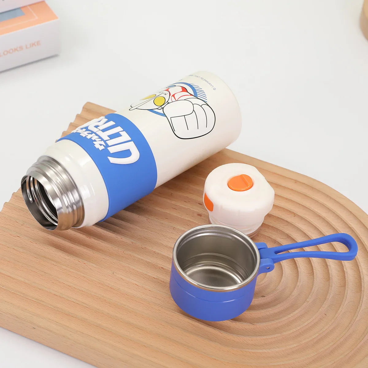 Disney Bullet Thermos Cup 500ML Stainless Steel 316 Children's Vacuum Flask Cartoon Students Special Rope Insulated Water Bottle