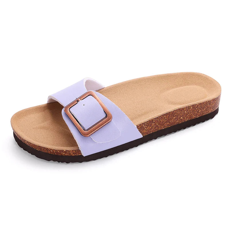 Kidmi Summer Women Sandals Women Flat Sandals Outdoor Beach Sandals Casual Vacation Nonslip Slippers Walking Cushion Sandals