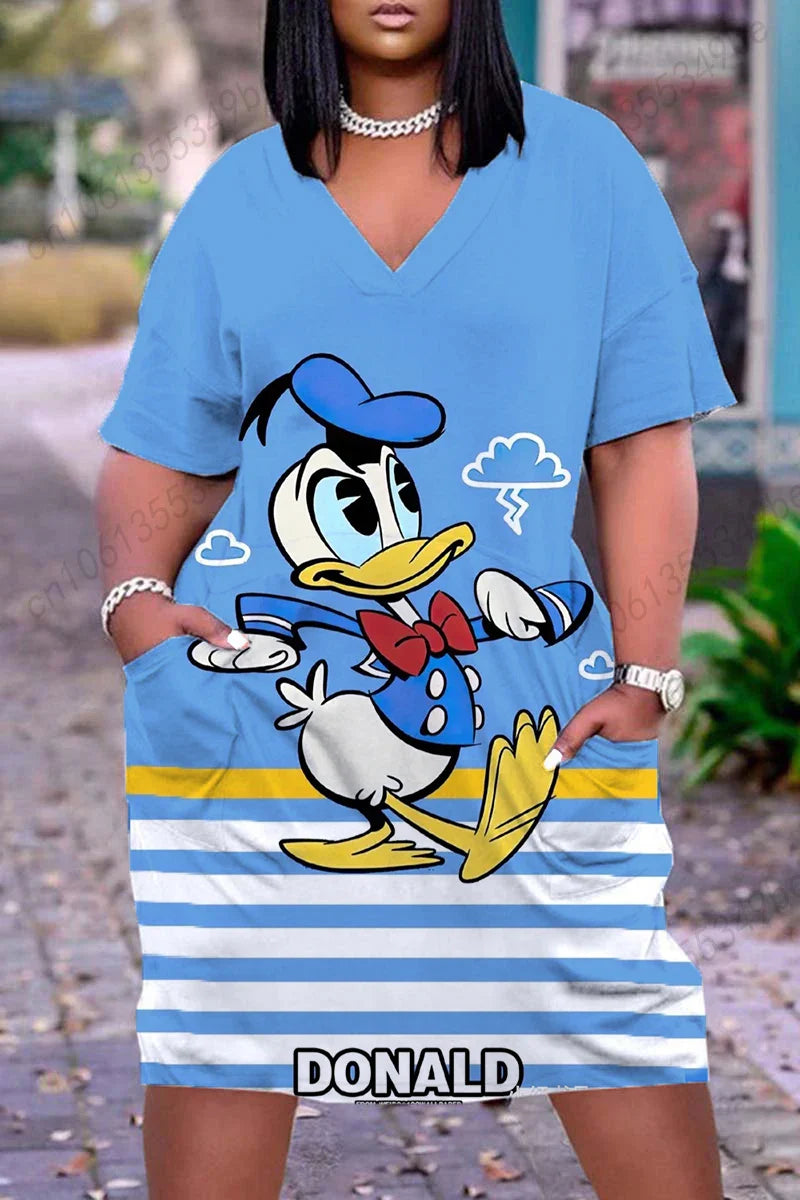 Disney Dresses Plus Size Xxxl Elegant Dresses for Women for Party Woman Elegant Dress 5xl Large Size Women's Clothing Chic 2022