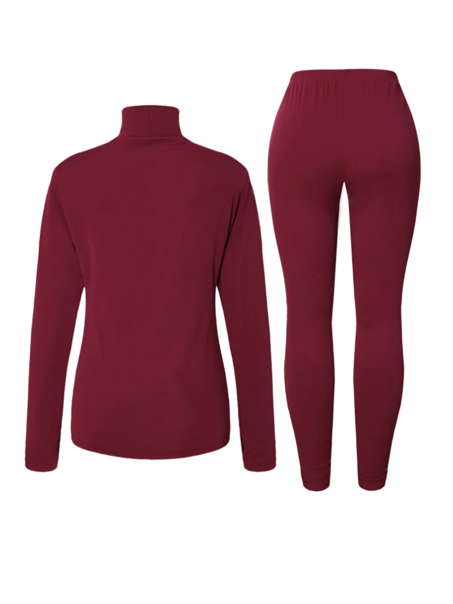 LW Plus Size women clothing tracksuit sets long sleeve Turtleneck Slit Skinny Pants Set Spring casual Two pieces sets for women