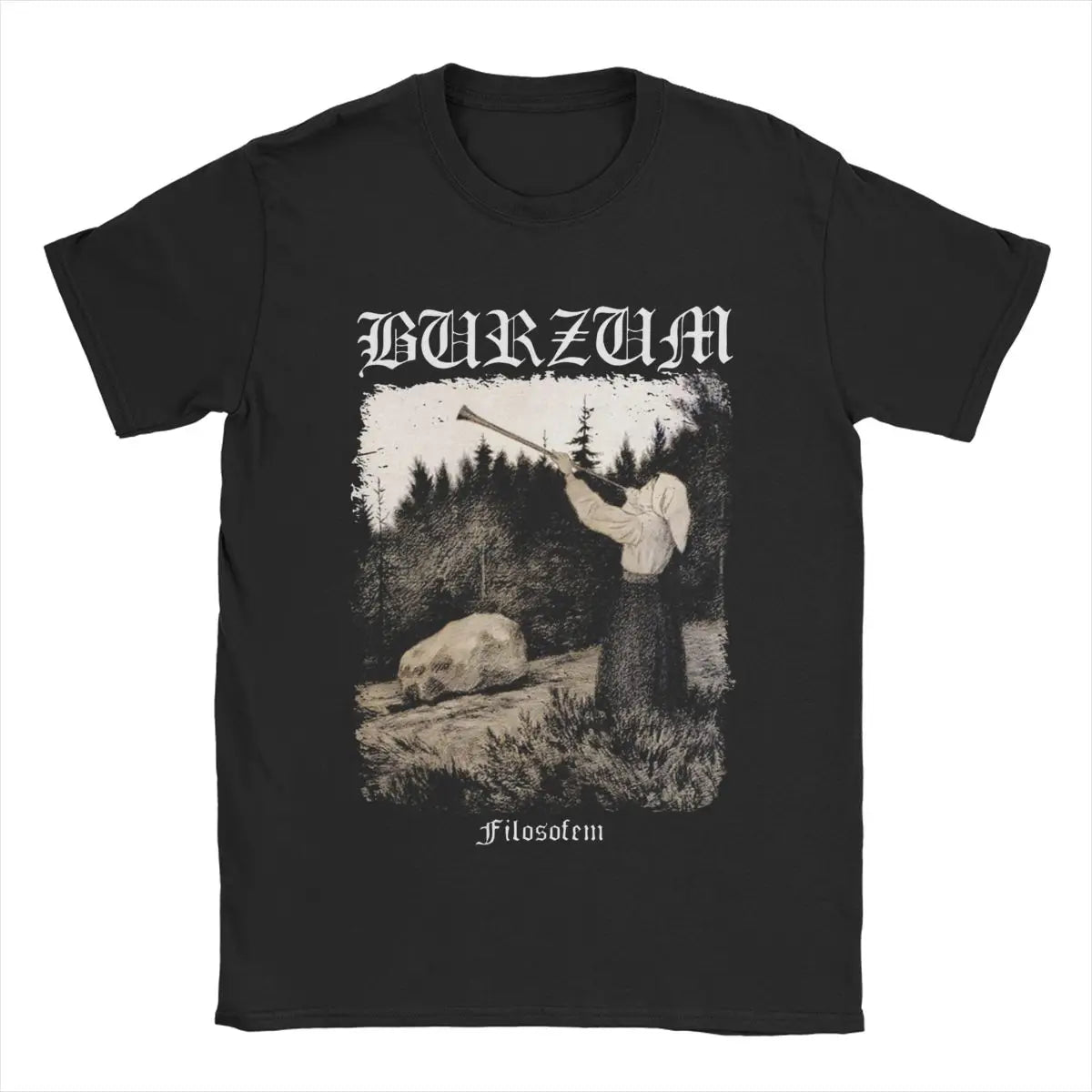 Burzum Blow The Trumpet T Shirts Versatile Cotton Vintage Short Sleeve Daily Men Women Amusing Harajuku Streetwear Unisex Tops