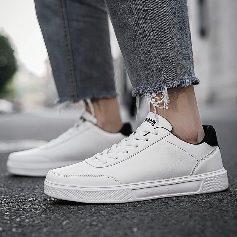 YRZL Men White Shoes Couple Casual Skateboard Shoes Comfortable Sneakers Lightweight Walking Women Tenis Shoes Plus Size 36-46