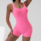 Women's Sexy Backless Tank Rompers Top Bodycon One Piece Halter Sleeveless Bodysuit Short Jumpsuits