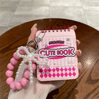 Korean Japan Kawaii Pink Notebook Style Phone Case For Samsung Galaxy Z Flip 6/5/4/3 For Motorola Razr 60 50ultra Razr 40 Ultra