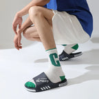 Fashion Men's Slippers PVC Soft Sole Non-slip Slides Casual Outdoor Beach Flip Flops Home Bathroom Couples Slippers New Sandal