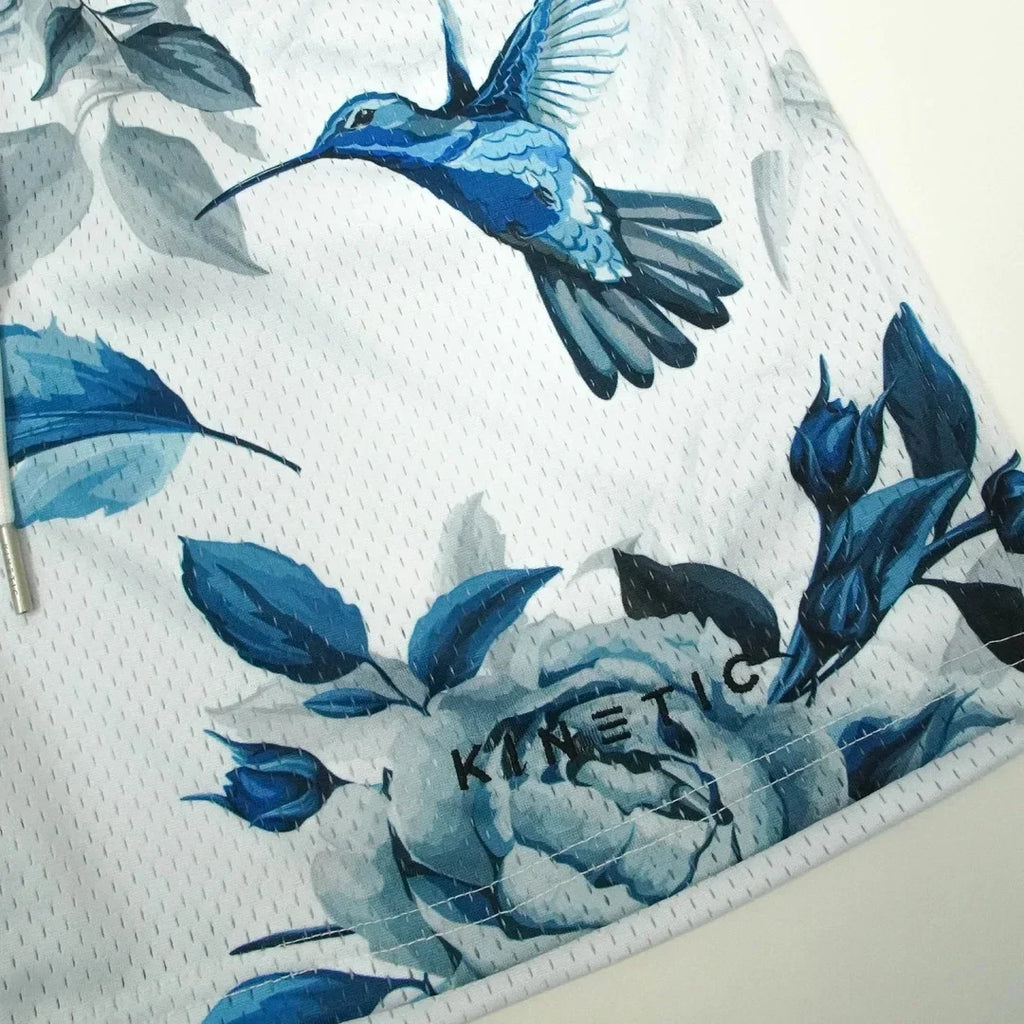 Summer New men short pant Rose Design Casual Shorts Street Hip Hop Fitness Polyester Fast Dry Breathable Embroidery Men Shorts