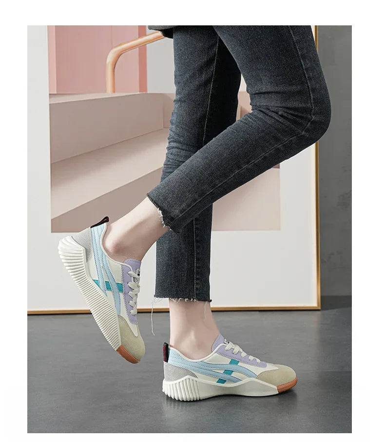 Women's Spring 2025 New Casual Sports Shoes Women Sneakers Round Toe High Quality Shoes Ladies Platform Shoes