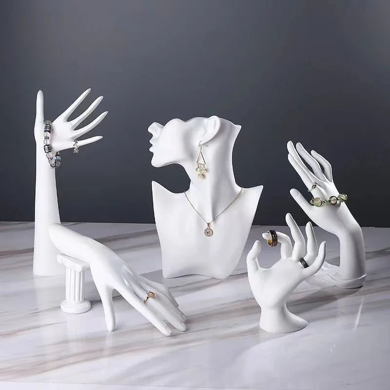 Fahsion Jewelry Display Hand Model Anklet Watch Bracelet Display Stand Sketch Decoration Art Photo Ring Organizer