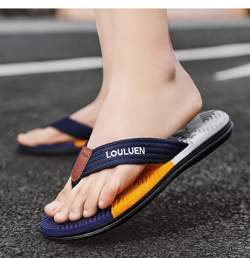 High Quality Hot Sale Men Flip Flops Summer Beach Flip Flops Men Fashion Breathable Casual Beach Men Slippers Summer Outdoor