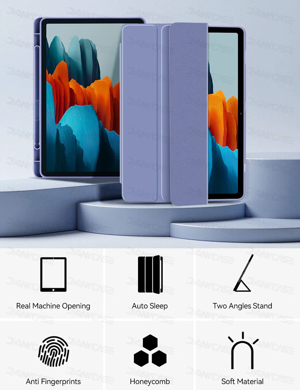 Case For Samsung Galaxy Tab S7/S8/S9 11 in for S6 Lite 10.4 S7 FE S8 S9 S10 Plus 12.4 S8 S9 With Pen Tray Tablet Cover