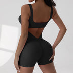 Women's Sexy Backless Tank Rompers Top Bodycon One Piece Halter Sleeveless Bodysuit Short Jumpsuits