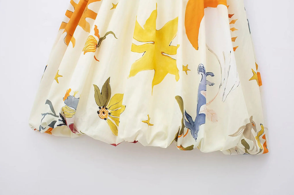 TRAF Print Slip Mini Dress Women Sleeveless Summer Dress Woman 2024 Ruched Sundress Vestidos Backless Short Dresses for Women