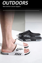 Fashion Men's Slippers PVC Soft Sole Non-slip Slides Casual Outdoor Beach Flip Flops Home Bathroom Couples Slippers New Sandal