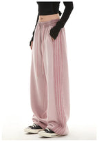 Women's Stripe Autumn/Winter Baggy Pants Vintage Sweatpants Harajuku Aesthetic Y2k Parachute Pants High Waist Trousers Clothes