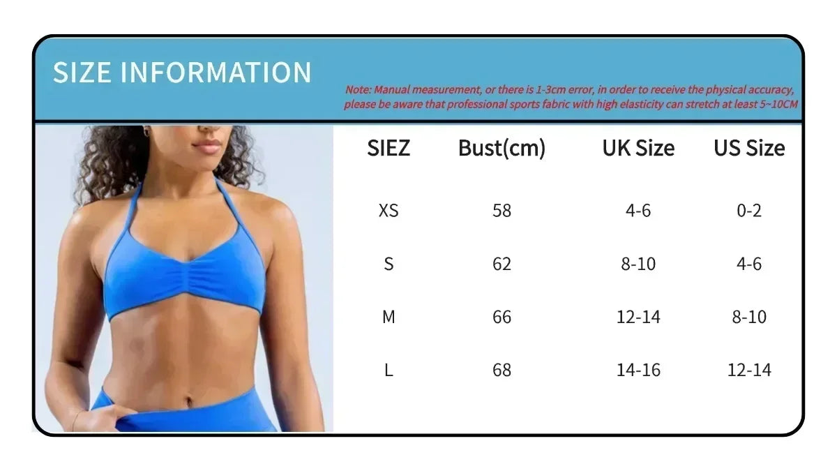 DLOGO With Logo Impact Strappy Bra Top Women High Support Impact Thin Strap Halter Sport Seamless Bras Scrunch Workout Yoga Tank