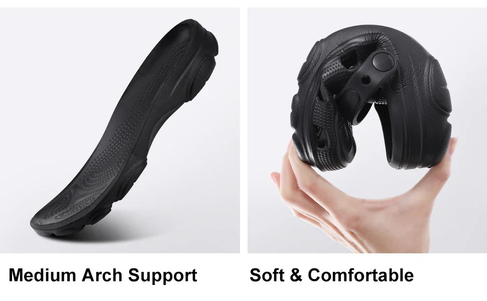 Evshine Classic Hole Beach Slippers With Arch Support Unisex Comfort Anti-slip Sandals Garden Shoes Men's Summer Clogs Sandals