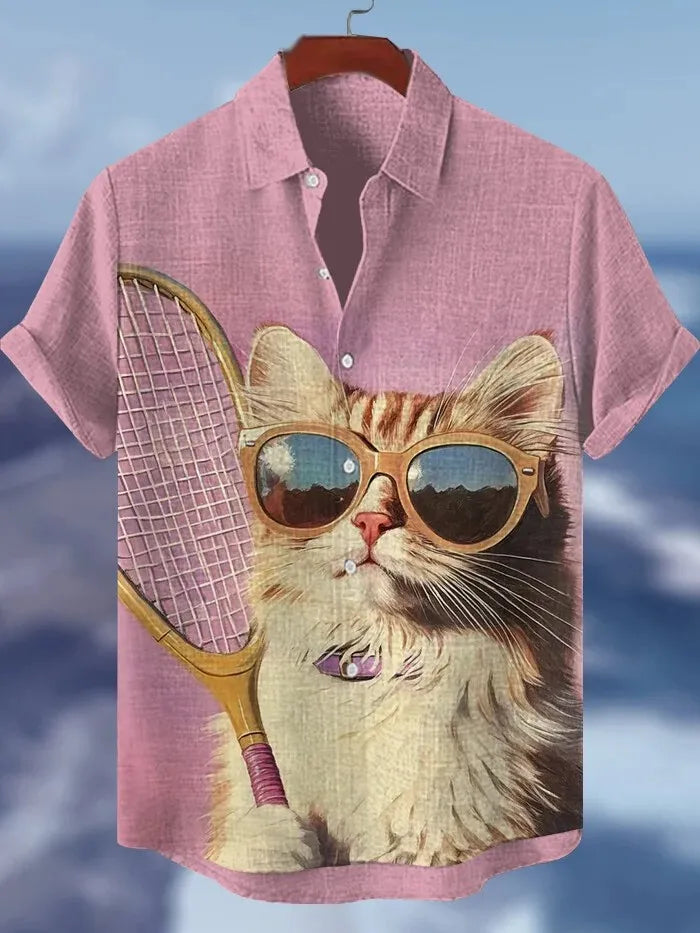 Men's Art Graphics Shirts Short Sleeved Button Down Lapel Shirt For Summer Oversized Tops Vacation Casual Hawaiian Shirts