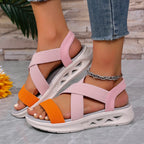 Summer New 2025 Wedge Women's Sandals Platform Outdoor Beach Shoes for Women Elastic Band Design Women Sandals Size 36-43