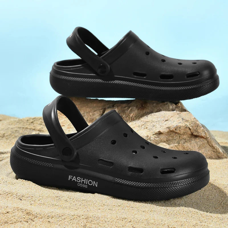 Cave shoes men's shoes outdoor sports sandals two-wear half slippers fashionable casual soft-soled beach shoes sandals