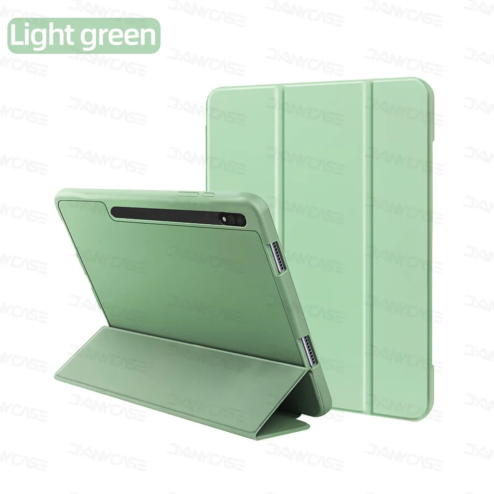 Case For Samsung Galaxy Tab S7/S8/S9 11 in for S6 Lite 10.4 S7 FE S8 S9 S10 Plus 12.4 S8 S9 With Pen Tray Tablet Cover
