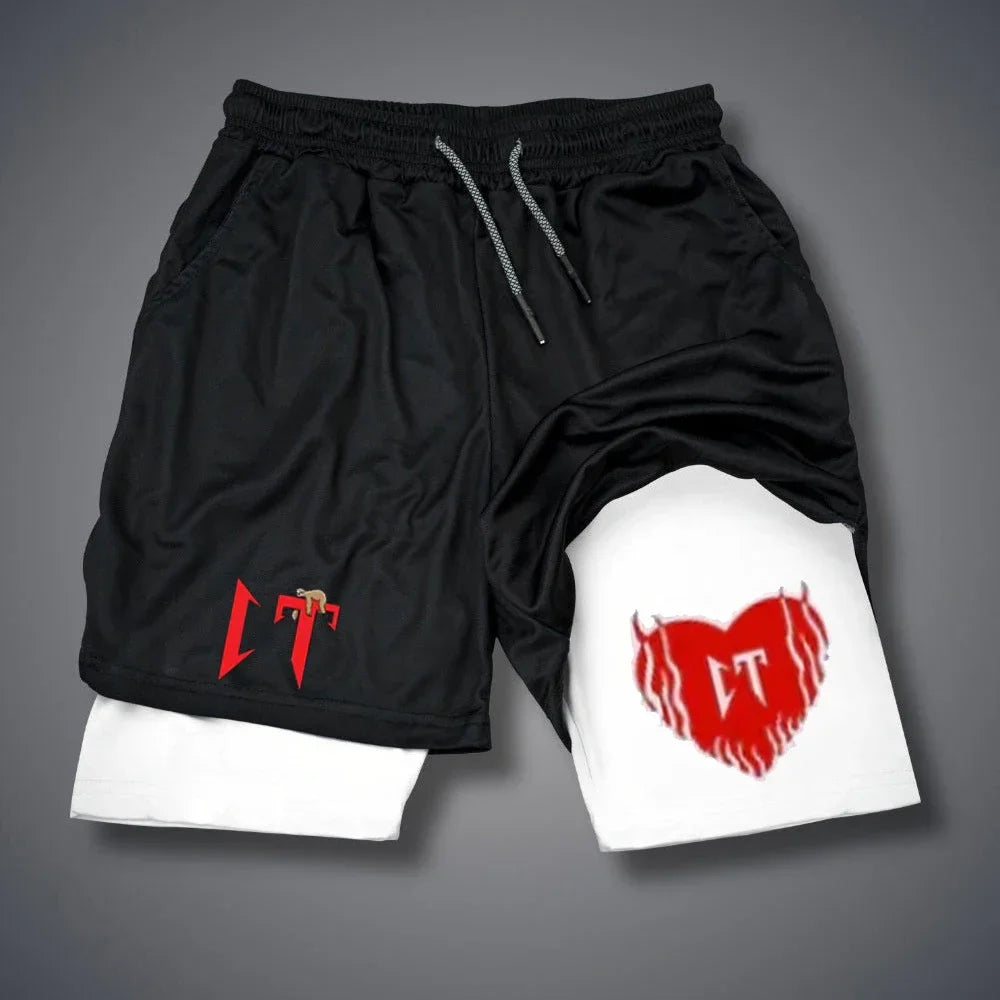 Natanael Cano Amor Tumbado Shorts Men's 2-in-1 Compression Shorts Funny Fitness Gym Short Pants Double-deck Quick Dry Sportswear