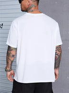 Men's 100 Cotton Summer Loose Fit   OK Printed T-shirt Tops Cool Design Street Short Sleeve Top Tee Cotton Clothing