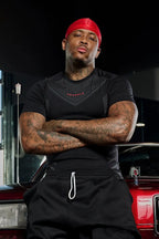 Men's T-Shirts Sports Fitness Trainer Clothe Quick Dry Breathable Stretch Tights Joggers Outdoor Casual Short Sleeves