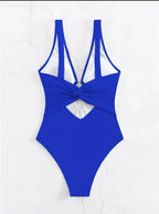 Twisted Hollow Out Bikini Micro Monokini Rings Sexy Deep-V Swimsuit Women Swimwear One-piece Beach Bathing Suit Vacation Outfits