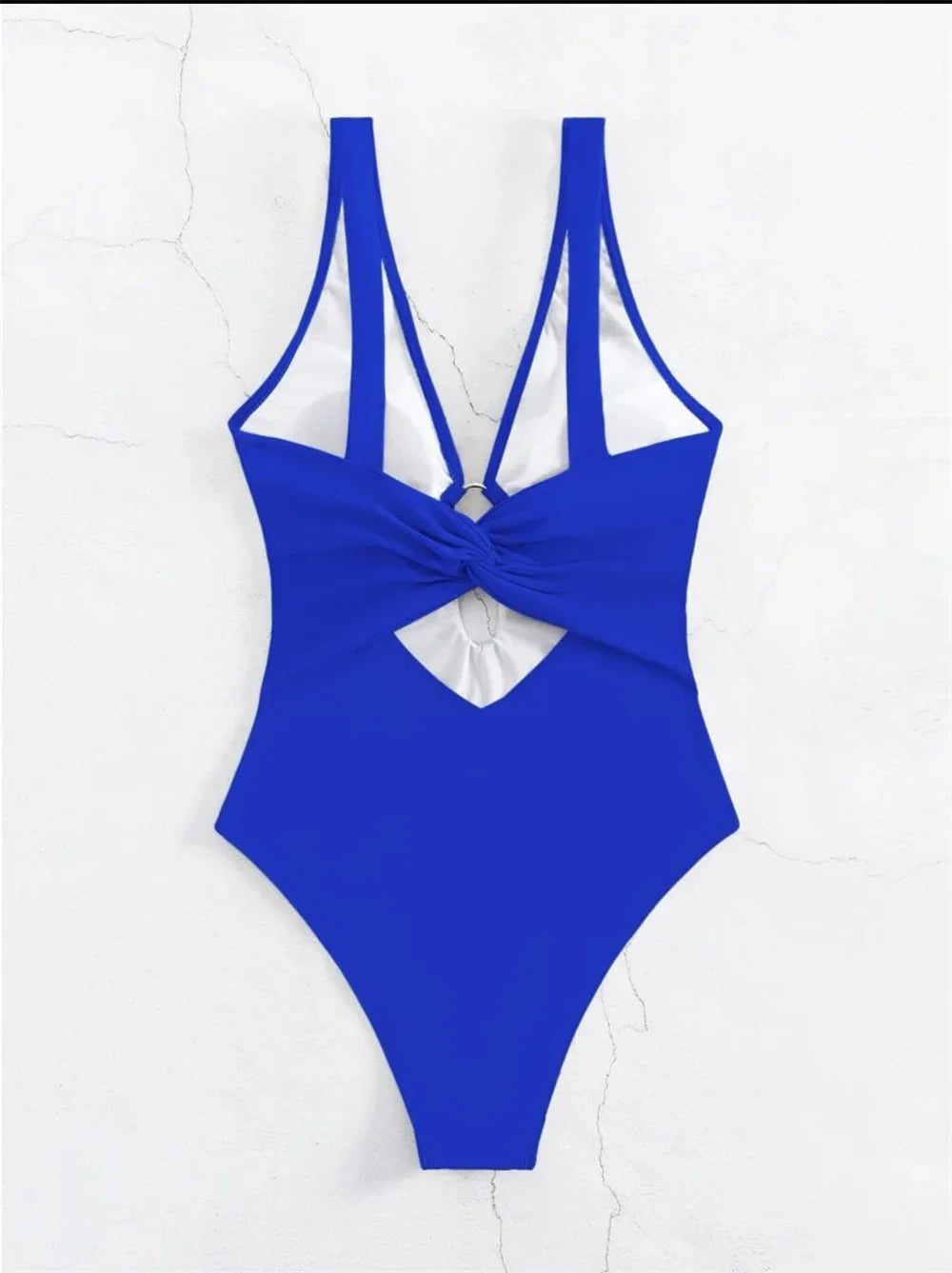 Twisted Hollow Out Bikini Micro Monokini Rings Sexy Deep-V Swimsuit Women Swimwear One-piece Beach Bathing Suit Vacation Outfits