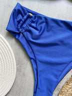 Green Shiny Solid Swimwears Bandeau U Shaped Bikini High Waist Sexy Swimsuit Woman 2025 Wrinkled Bather Brazilian Bikini Mujer