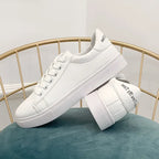 Trendy and minimalist 2025 white shoes, new spring and autumn fashion classic versatile student casual sports flat shoes