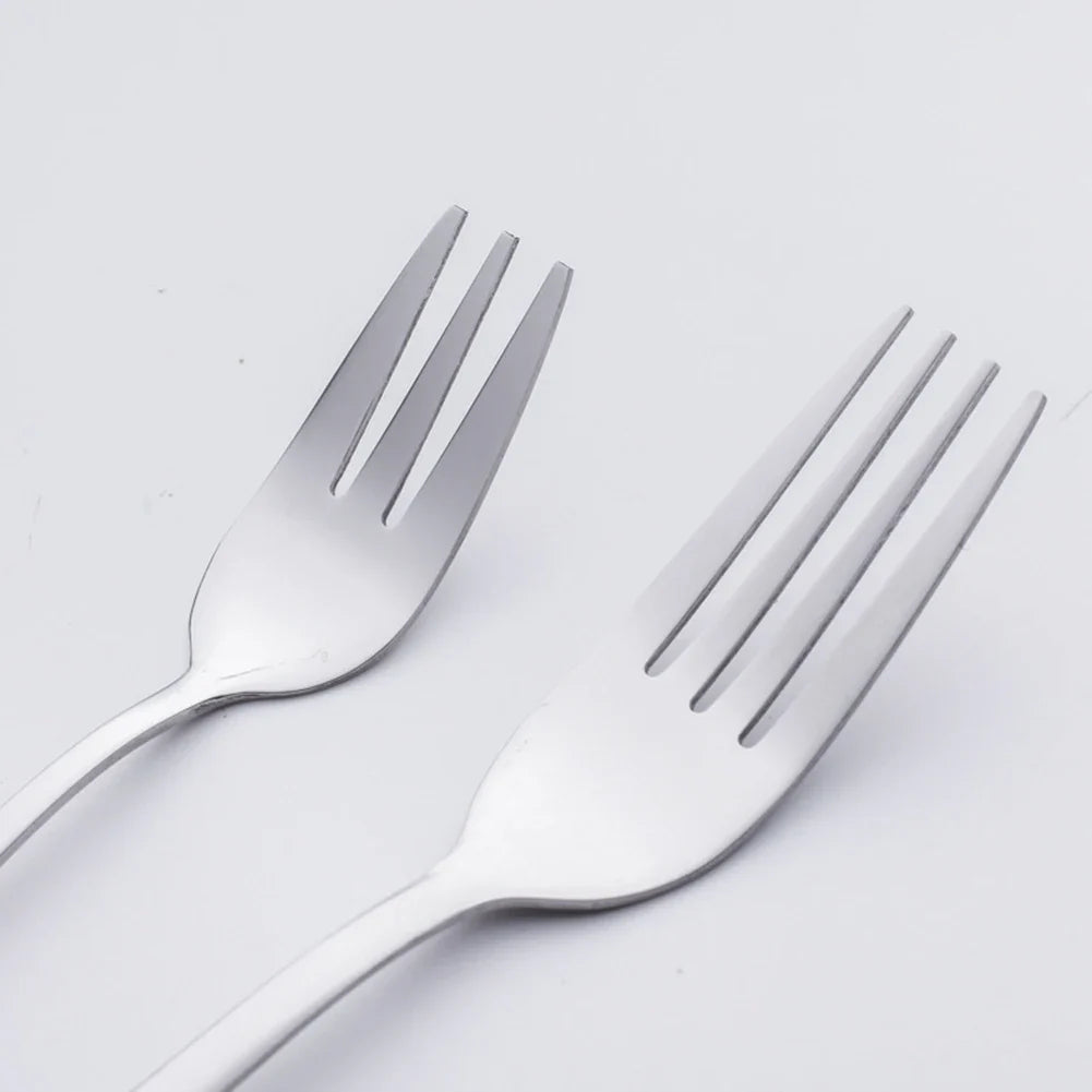 Flatware Dinner Forks Stainless Steel Fruit Forks Fine Flatware Silverware Forks for Home Restaurant Office School and More