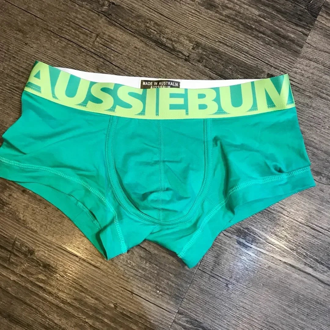 Wide brim candy color men's underwear four corner boxer underwear breathable elastic fiber