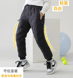 Children's Cotton Pants Winter Boys Thickened Trousers Teen Boys Cotton Lamb Wool Warm Cotton Pants Boys' Plush Casual Pants