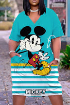 Disney Dresses Plus Size Xxxl Elegant Dresses for Women for Party Woman Elegant Dress 5xl Large Size Women's Clothing Chic 2022