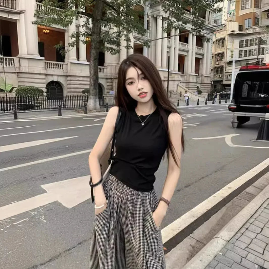 Summer Women's Fashion Slimming Cute Matching Set Conceal Meat Two-Piece Set Cool plus Size Age-Defying Chinese Brand