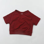 Impact Crop Top Women Short Sleeve Yoga Shirts Slim Fit Seamless Workout Top T-shirt Gym Clothes Woman Sportwear