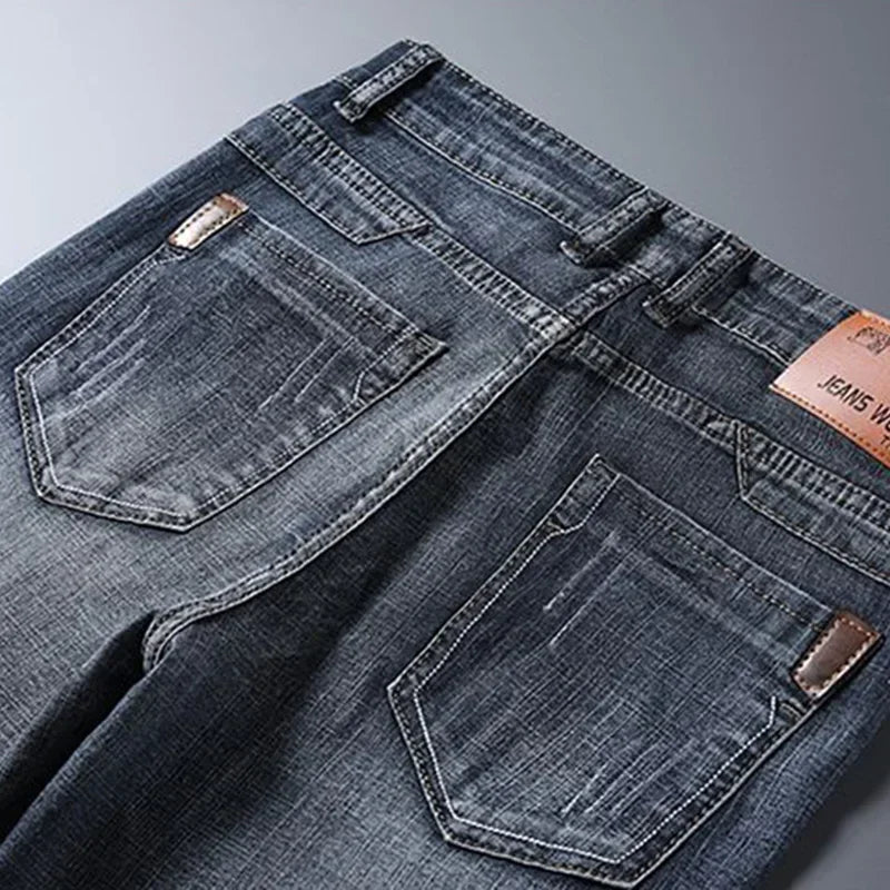 Male Slim Thin Loose And Versatile Summer Short Pants Men Casual Denim Short Elastic Daily Wear Solid Color High Quality Pants