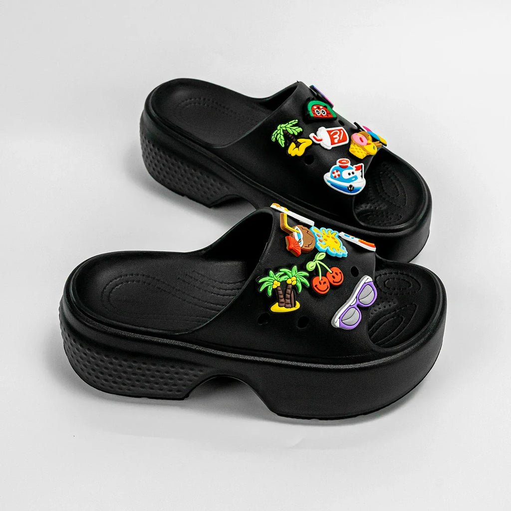 Fashionable and Versatile Cartoon Summer Beach Sandals Outdoor Thick-Soled Heightening Sandals E20