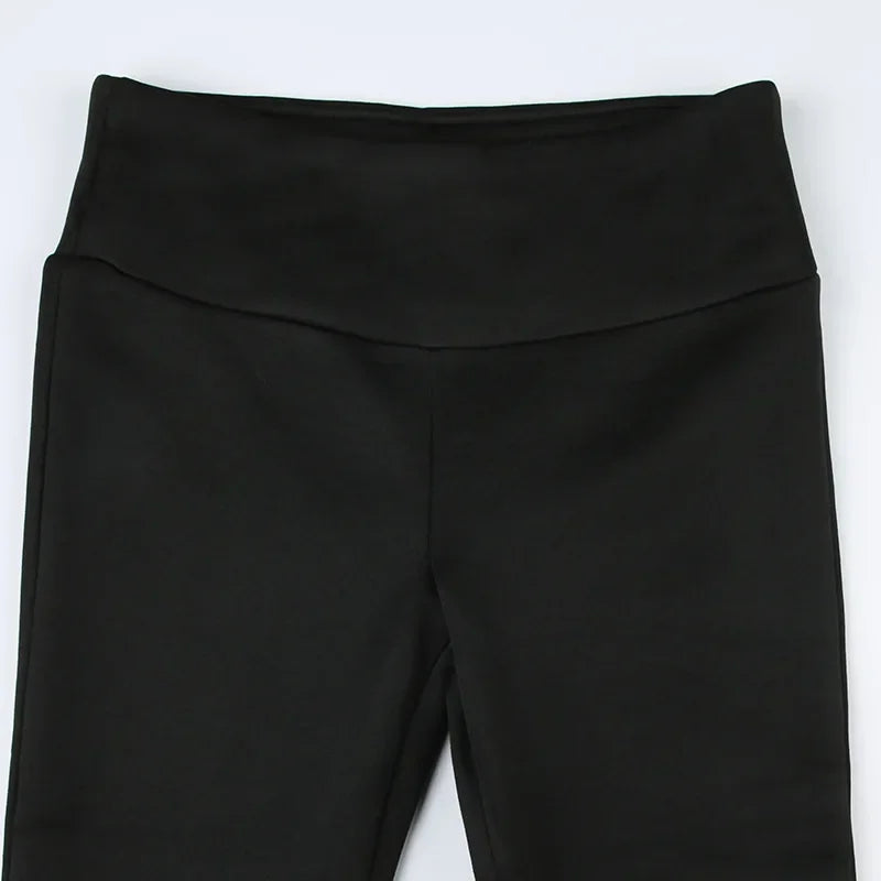 Casual Sexy Basic Solid Flare Pants Y2K Slim Low-Waisted Boot Cut Pants Women 2024 Autumn Spring Fashion Streetwear Lady