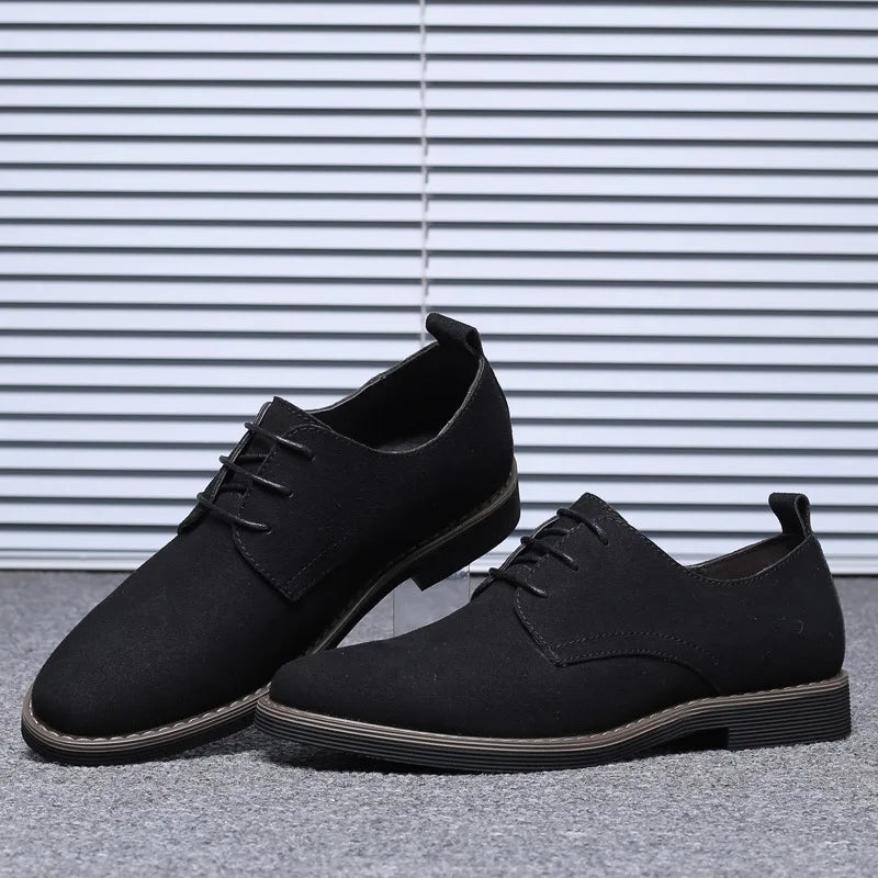 Mens Dress Shoes Legitimate Leather Shoe PU Suede Casual Men Designer Social Male Black Business Luxury Man Men's Wedding Summer