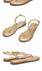 CHCH Women's Flat Sandals Summer Minimalist Toe Beach Shoes Vacation Outdoor