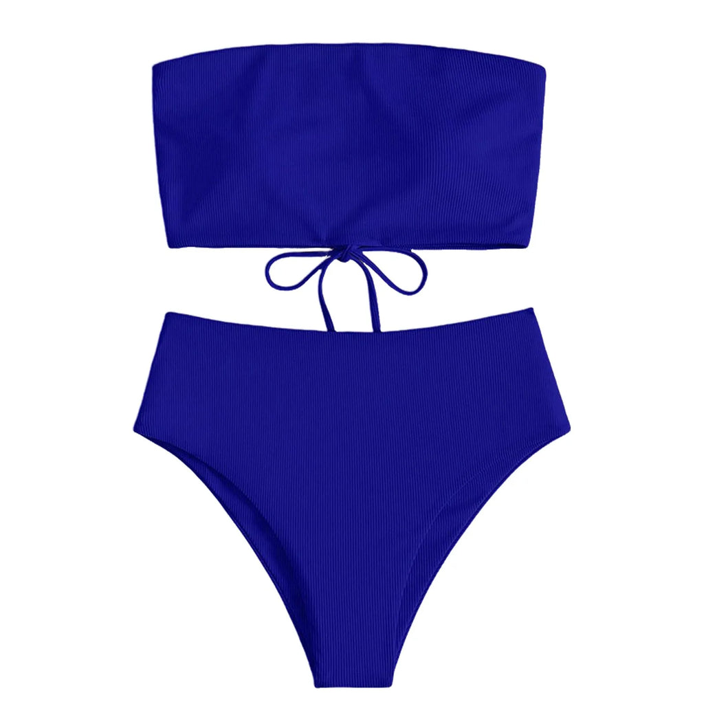 Bathing Suit Two-Piece Set Summer Swimwear Bra Briefs Bikini Set With Chest Pad Wire-Free Women Beach Suit Women Clothes
