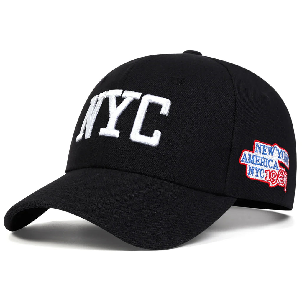 Unisex NYC Letter Embroidery Baseball Caps Adjustable Casual Hats Spring and Autumn Outdoor Sunscreen Hat