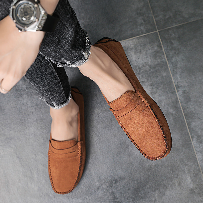 Fashion Suede Men Casual Shoes Breathable Comfort Slip-on Mens Driving Shoes Luxury Brand Men Loafers Mens Lazy Shoes Moccasins